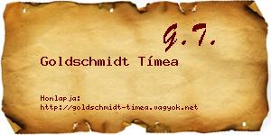Goldschmidt Tímea névjegykártya